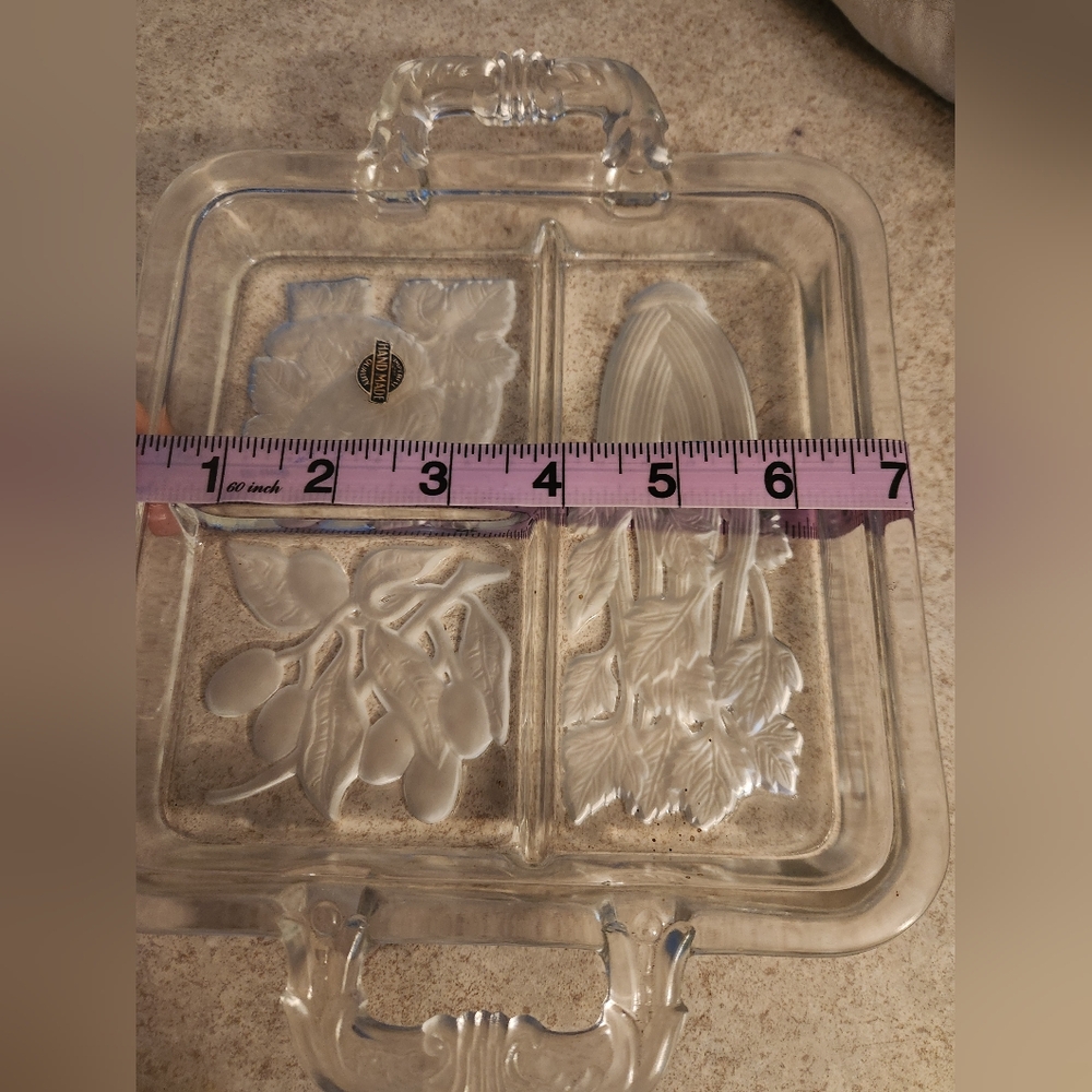 Clear Glass Divided Serving Tray - Picture 4 of 6